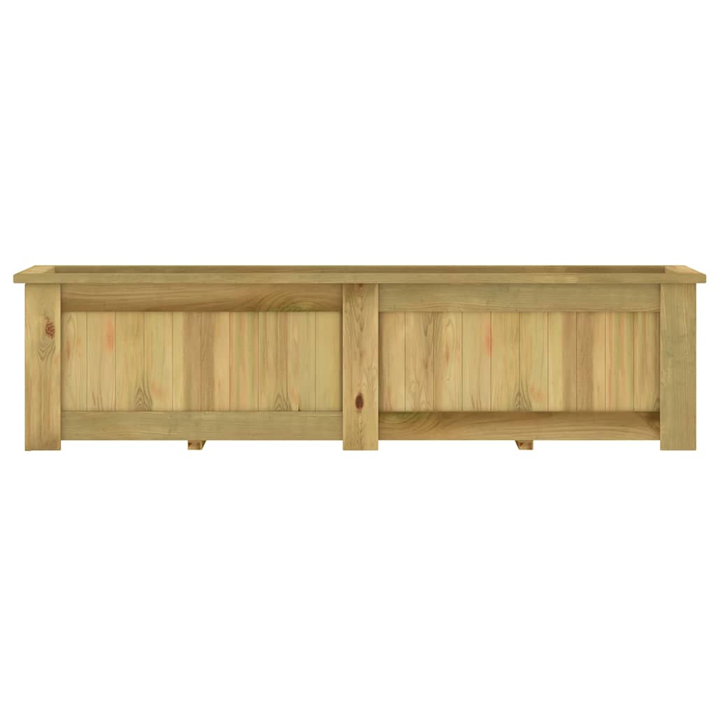 Hevet blomsterbed 196x50x50 cm impregnert furu