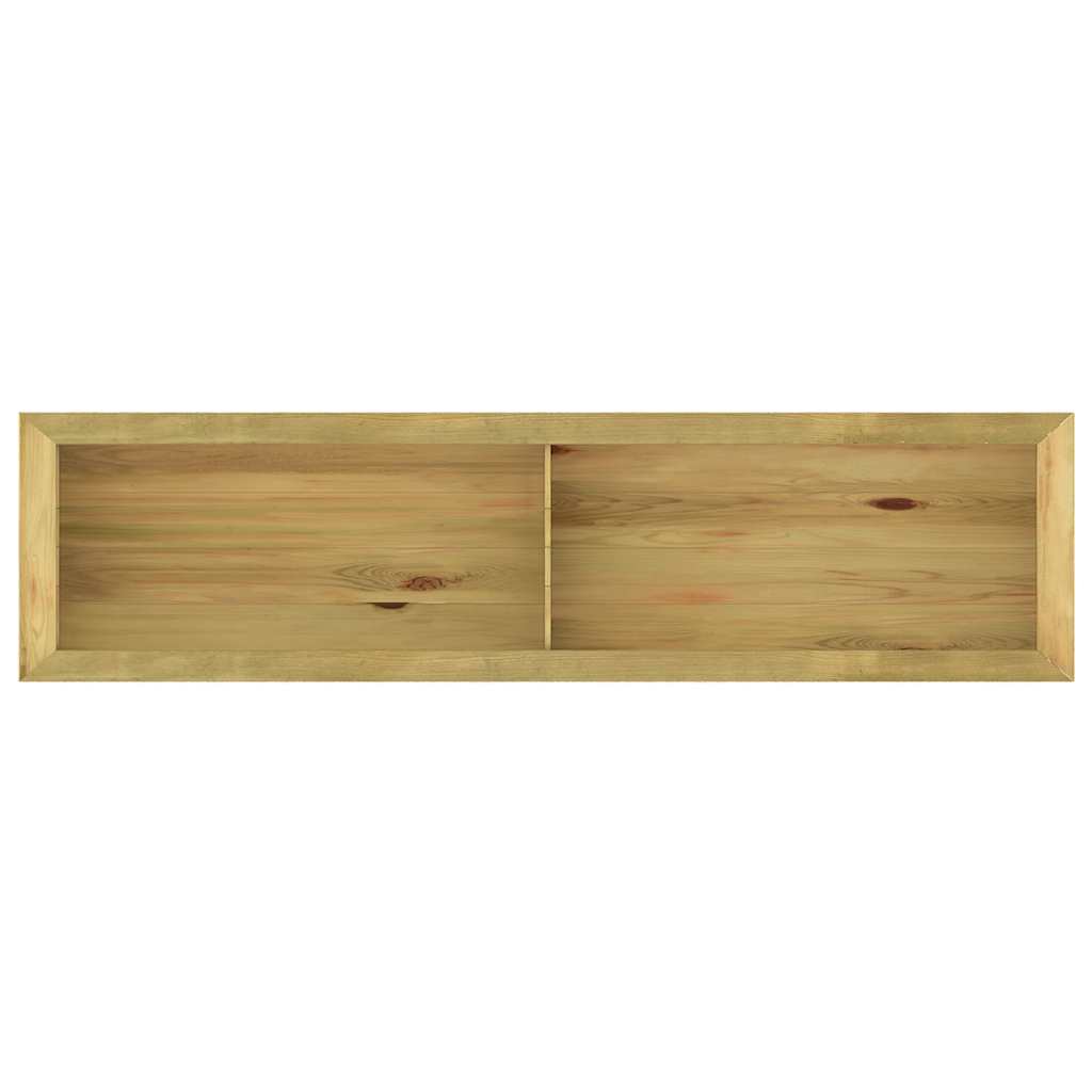 Hevet blomsterbed 196x50x50 cm impregnert furu