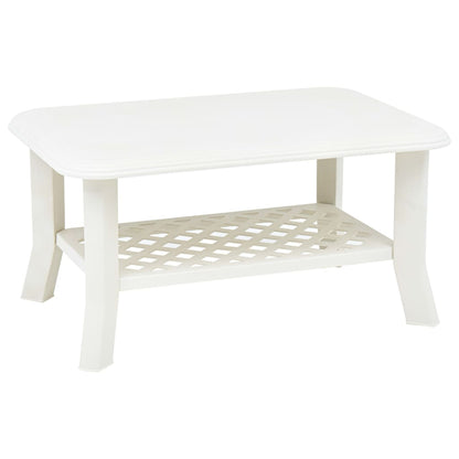 Salongbord Sofabord Hvit 90x60x46 cm plast