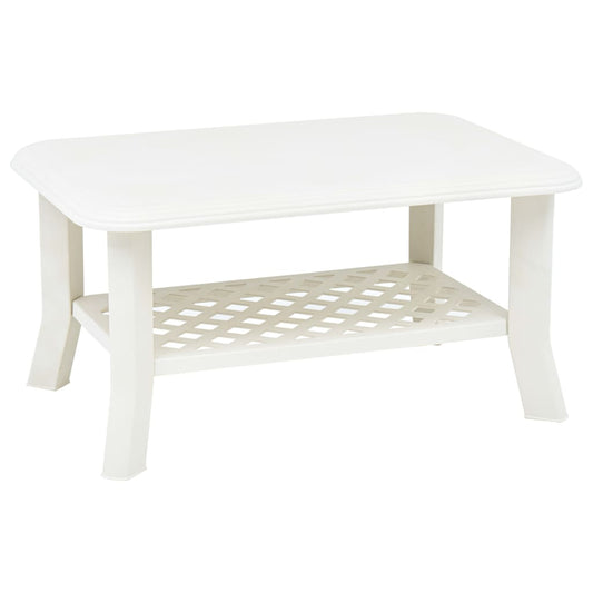 Salongbord Sofabord Hvit 90x60x46 cm plast