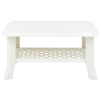 Salongbord Sofabord Hvit 90x60x46 cm plast