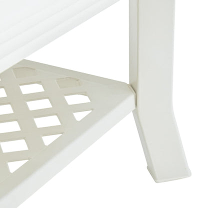 Salongbord Sofabord Hvit 90x60x46 cm plast