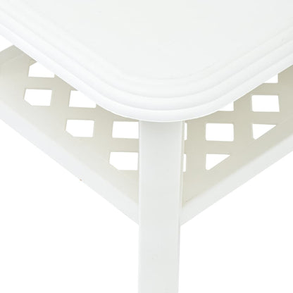 Salongbord Sofabord Hvit 90x60x46 cm plast