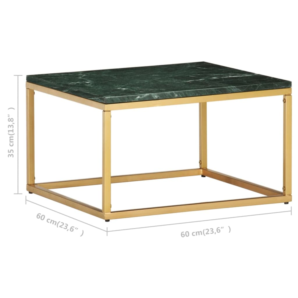 Salongbord Sofabord DIV. grønn 60x60x35 cm ekte stein med marmorstruktur