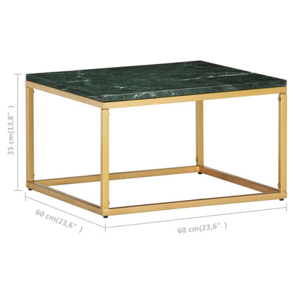 Salongbord Sofabord DIV. grønn 60x60x35 cm ekte stein med marmorstruktur