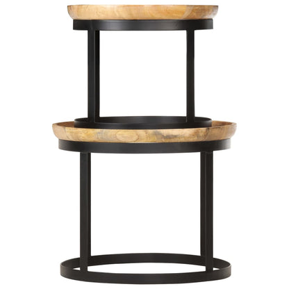 Sidebord Tre 2 stk heltre mango