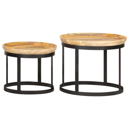Sidebord Tre 2 stk heltre mango