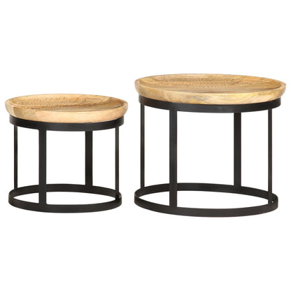 Sidebord Tre 2 stk heltre mango
