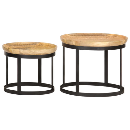 Sidebord Tre 2 stk heltre mango