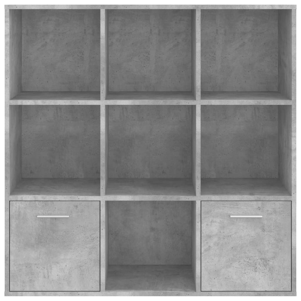 Bokhylle Betonggrå 98x30x98 cm