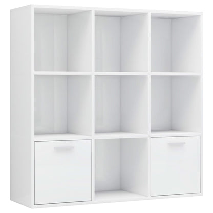 Bokhylle Høyglans Hvit 98x30x98 cm