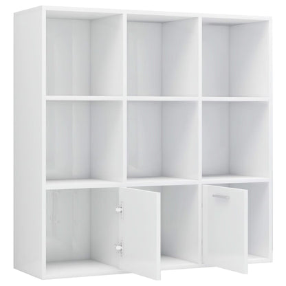 Bokhylle Høyglans Hvit 98x30x98 cm