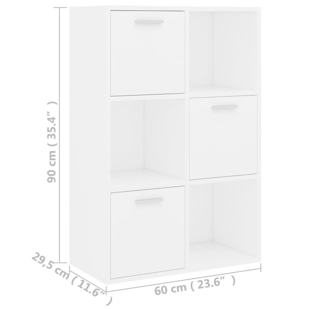 Skap Hvit 60x29,5x90 cm