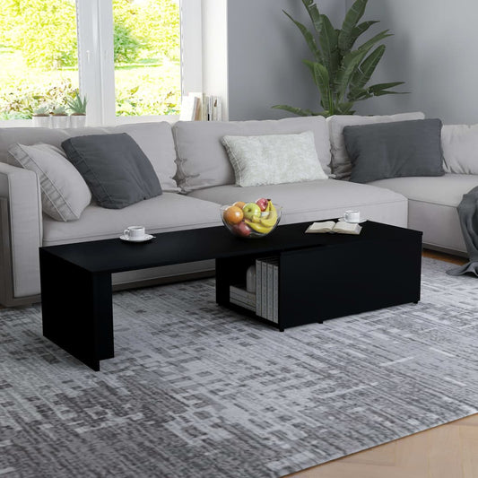 Salongbord Sofabord Svart 150x50x35 cm