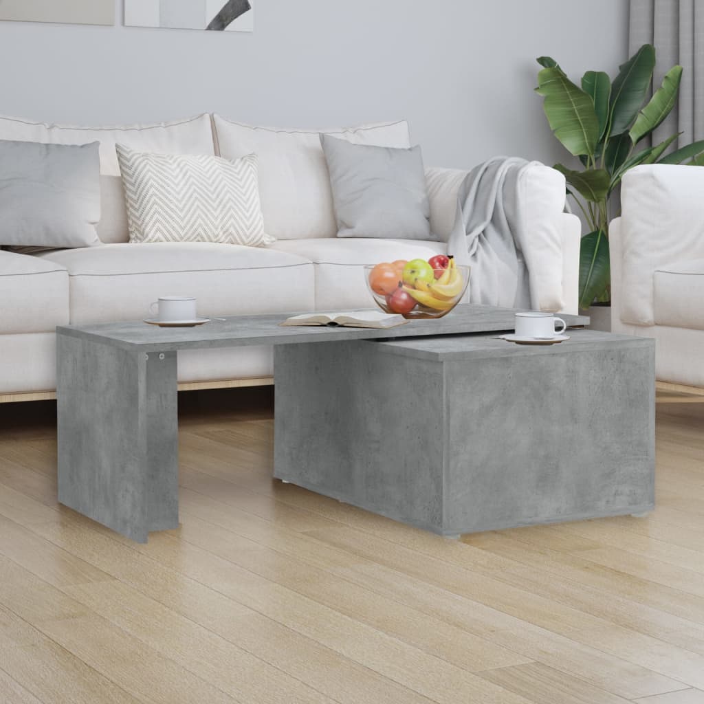 Salongbord Sofabord Betonggrå 150x50x35 cm