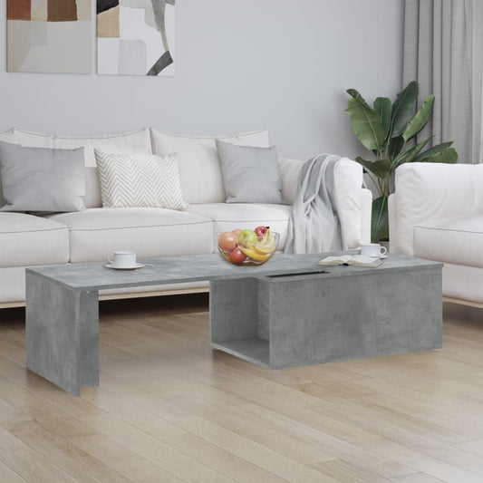 Salongbord Sofabord Betonggrå 150x50x35 cm