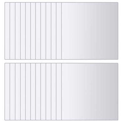 Veggspeil Speilfliser 48 stk kvadrat glass