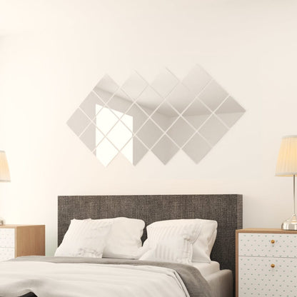 Veggspeil Speilfliser 48 stk kvadrat glass