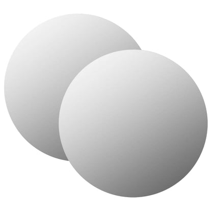 Veggspeil 2 stk 60 cm rundt glass