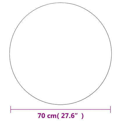 Veggspeil 2 stk 70 cm rundt glass
