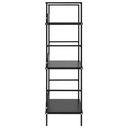 Bokhylle Svart 3 lag 60x27,6x90,5 cm