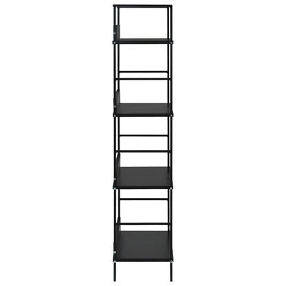 Bokhylle Svart 4 lag 60x27,6x124,5 cm