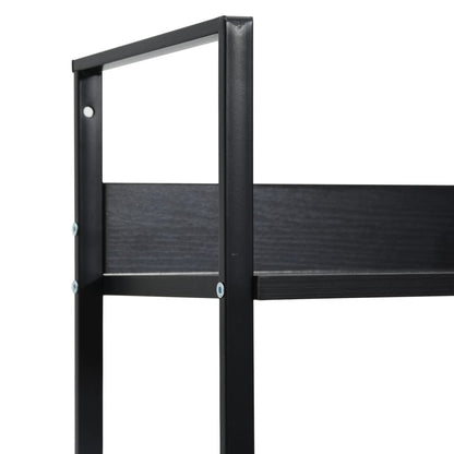 Bokhylle Svart 4 lag 60x27,6x124,5 cm