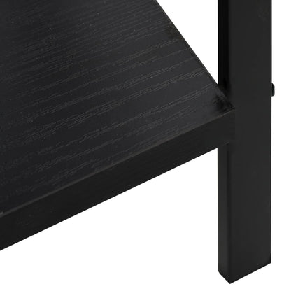 Bokhylle Svart 4 lag 60x27,6x124,5 cm
