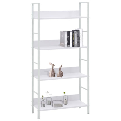 Bokhylle Hvit 4 lag 60x27,6x124,5 cm