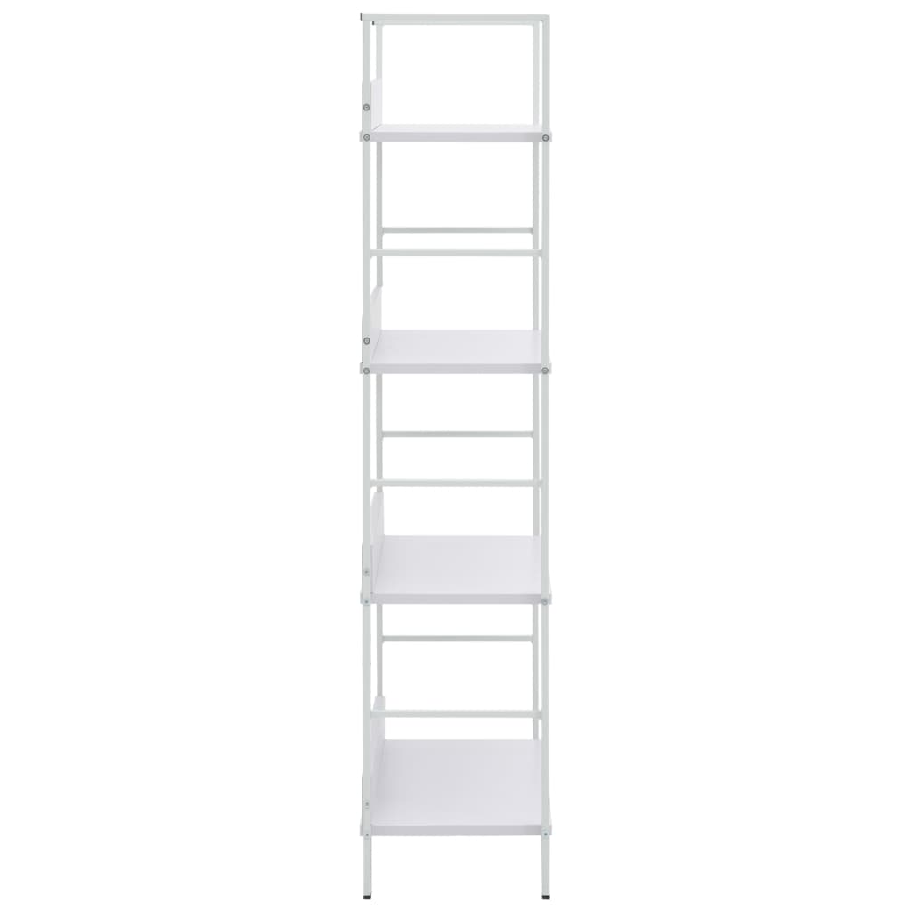 Bokhylle Hvit 4 lag 60x27,6x124,5 cm