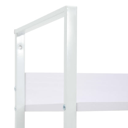 Bokhylle Hvit 4 lag 60x27,6x124,5 cm