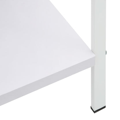 Bokhylle Hvit 4 lag 60x27,6x124,5 cm
