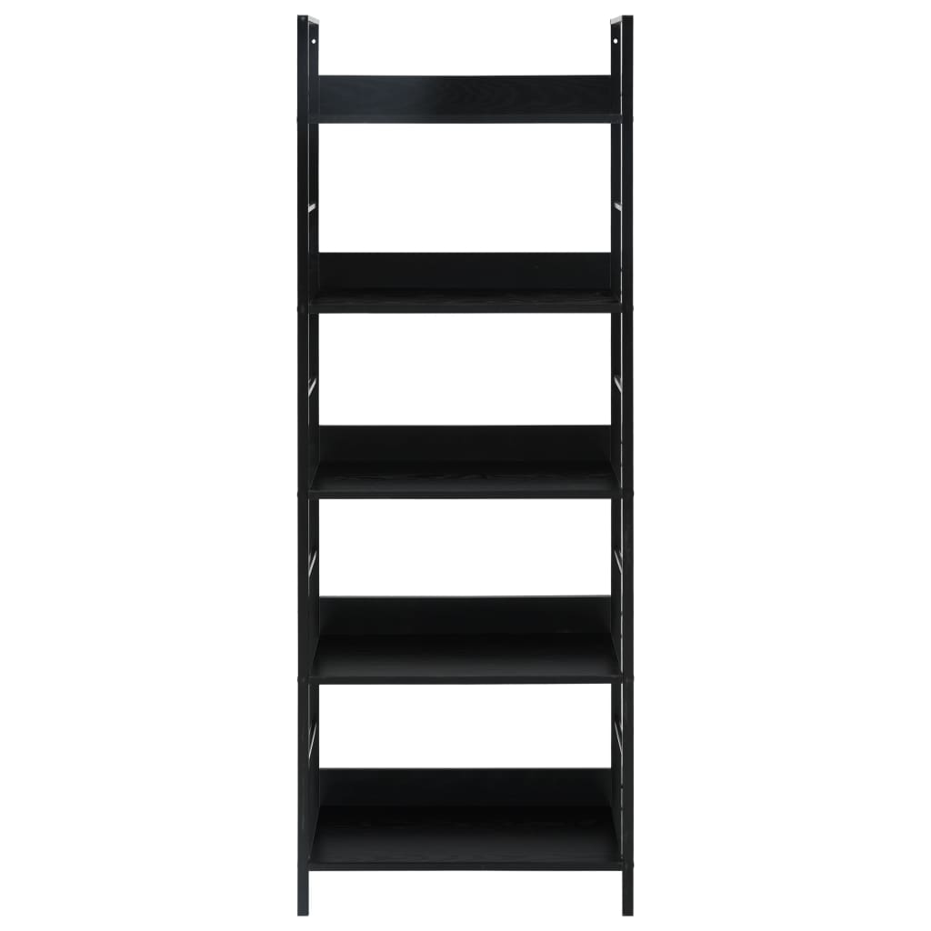 Bokhylle Svart 5 lag 60x27,6x158,5 cm