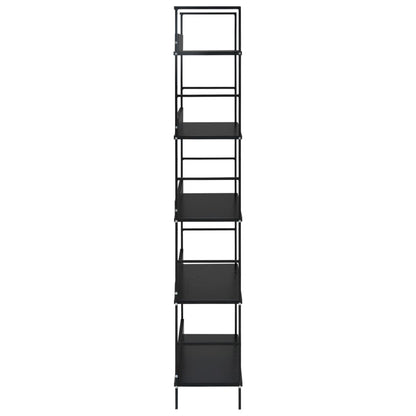 Bokhylle Svart 5 lag 60x27,6x158,5 cm