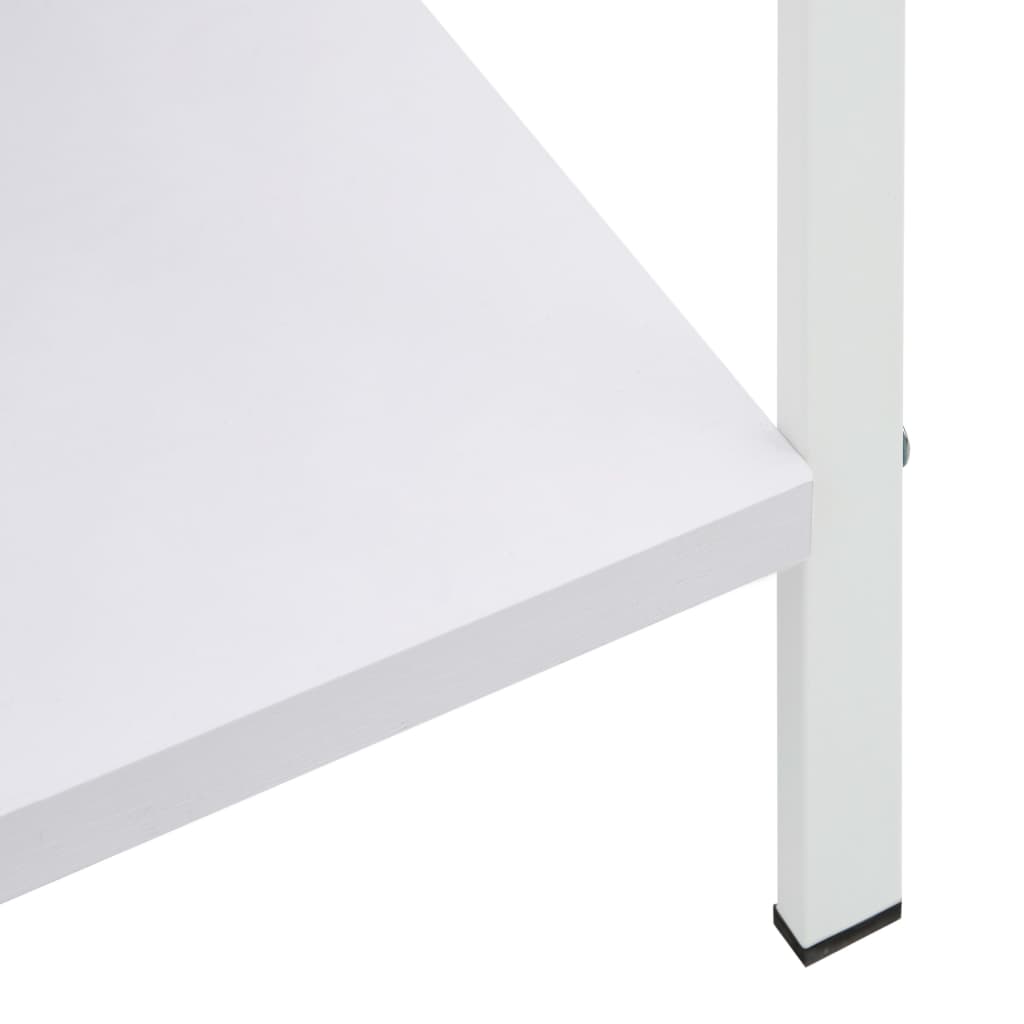 Bokhylle Hvit 5 lag 60x27,6x158,5 cm