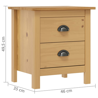 Nattbord Sengbord Tre Hill 46x35x49,5 cm heltre furu