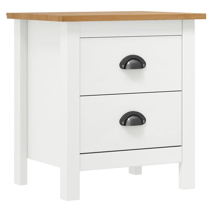 Nattbord Sengbord Hvit Hill 46x35x49,5 cm heltre furu