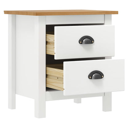 Nattbord Sengbord Hvit Hill 46x35x49,5 cm heltre furu