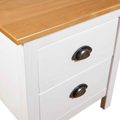 Nattbord Sengbord Hvit Hill 46x35x49,5 cm heltre furu