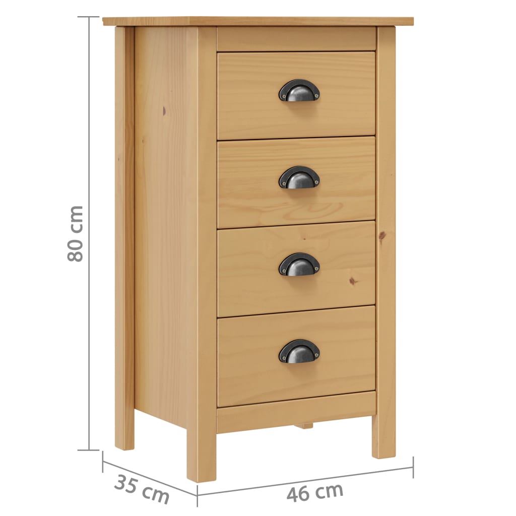 Skjenk Tre Hill 46x35x80 cm heltre furu