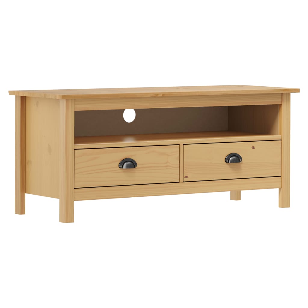 TV-Møbel Honningbrun TV-benk Hill 110x40x47 cm heltre furu