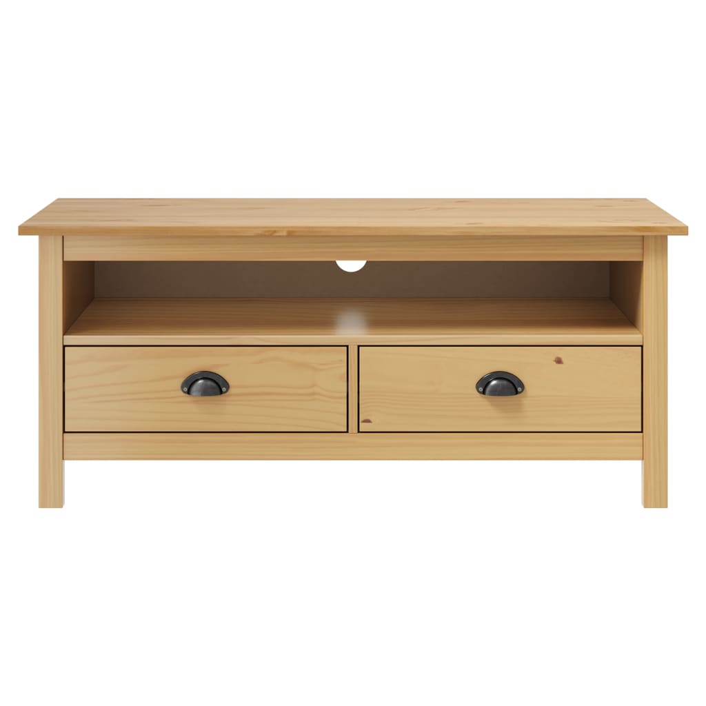 TV-Møbel Honningbrun TV-benk Hill 110x40x47 cm heltre furu