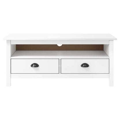 TV-Møbel Hvit TV-benk Hill 110x40x47 cm heltre furu