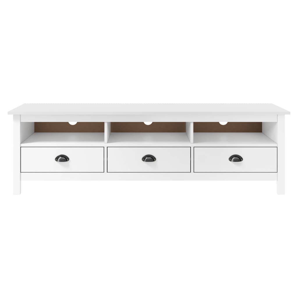 TV-Møbel Hvit TV-benk Hill 158x40x47 cm heltre furu