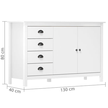 Skjenk Hvit Hill 130x40x80 cm heltre furu