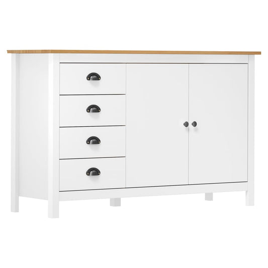 Skjenk Hvit Hill 130x40x80 cm heltre furu