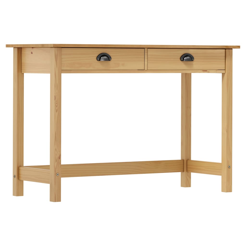 Avlastningsbord konsollbord Tre Hill med 2 skuffer 110x45x74 cm heltre furu