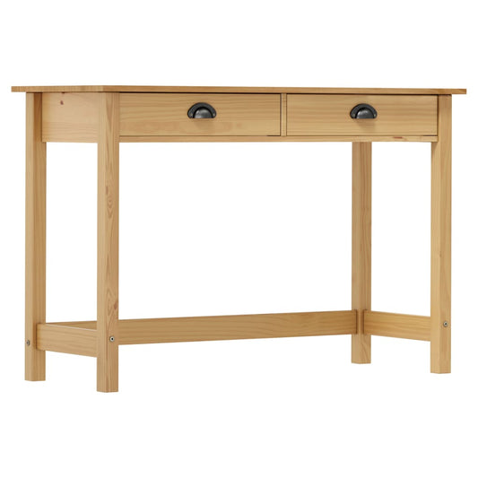 Avlastningsbord konsollbord Tre Hill med 2 skuffer 110x45x74 cm heltre furu