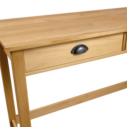 Avlastningsbord konsollbord Tre Hill med 2 skuffer 110x45x74 cm heltre furu