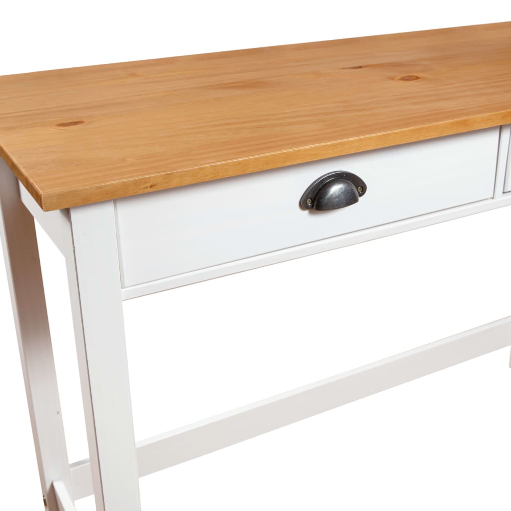 Avlastningsbord Konsollbord Tre Hill med 2 skuffer 110x45x74 cm heltre furu